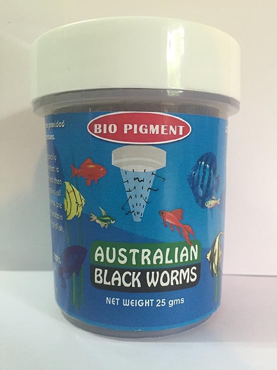 Australian Black Worms Freeze Dried Bio Pigment with Fish Food 25g